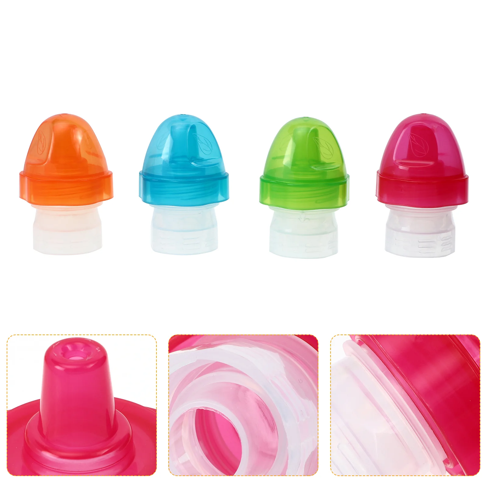 Spout Adapter for Water Bottle Conversion Cover Child Juice Bottles 4 Pcs bottle accessories