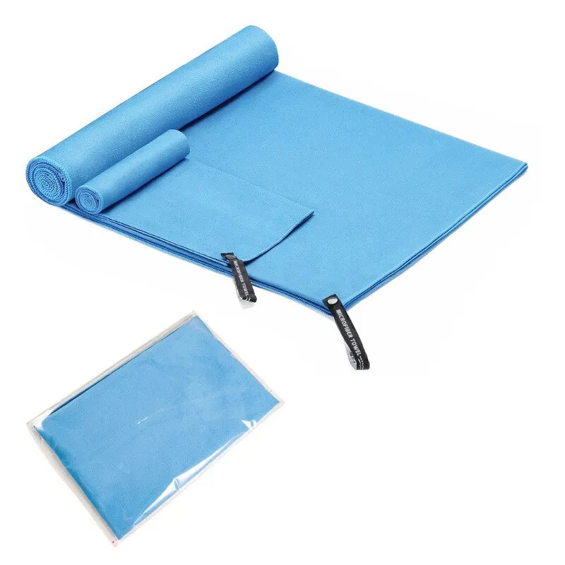 

2PCs Sports Towels Microfiber Multi functional Quick Drying Travel Gym Yoga Swimming Lightweight Sweat Absorbing Towels