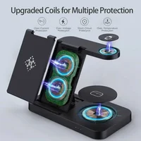 4 in 1 Wireless Charger Foldable Fast Charging For iPhone 16-12 Apple Watch Airpods pro For Samsung S24 S23 Galaxy Watch 7 Buds3 - Image 2