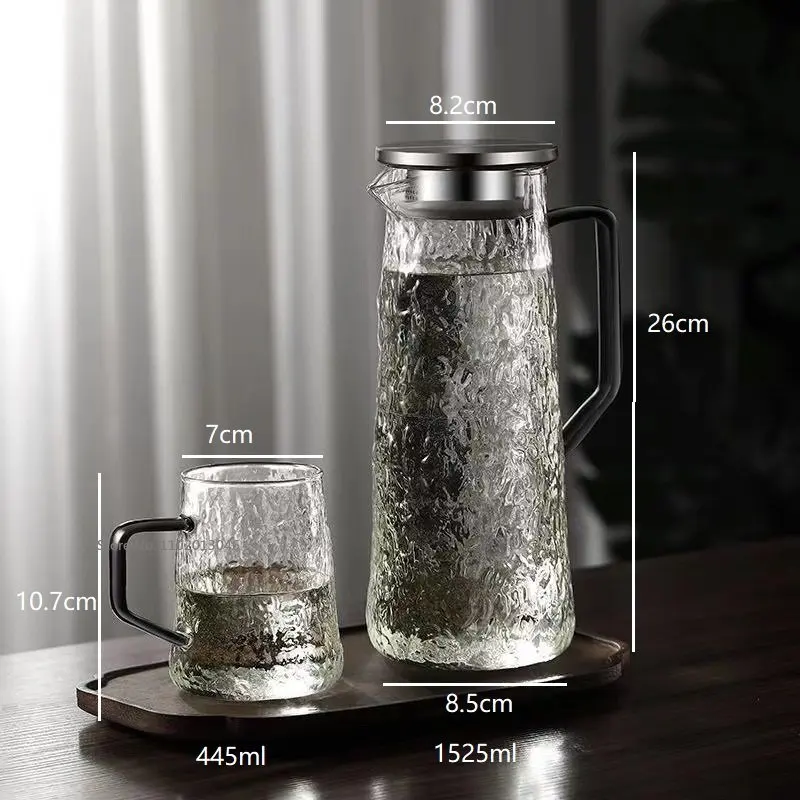 Water Pitcher Japanese Handle Heat Resistant Cold Hot Kettle Large-capacity Tea Pot Juice Jug