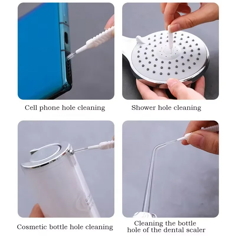 Shower Cleaning Brush Bathroom Micro Nylon Brush Nozzle Anti-blocking Cleaning Tools Bathroom Accessories