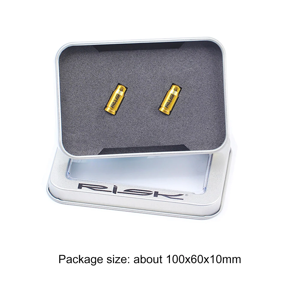 RISK Titanium Alloy Mountain Road Bike Presta/Schrader Valve Caps Set Dustproof Bicycle Tire Valve Nut Cover Cycling Accessory bicycle tire valve cap bicycle valve cap valve cap valve caps bicycle tire valve nut