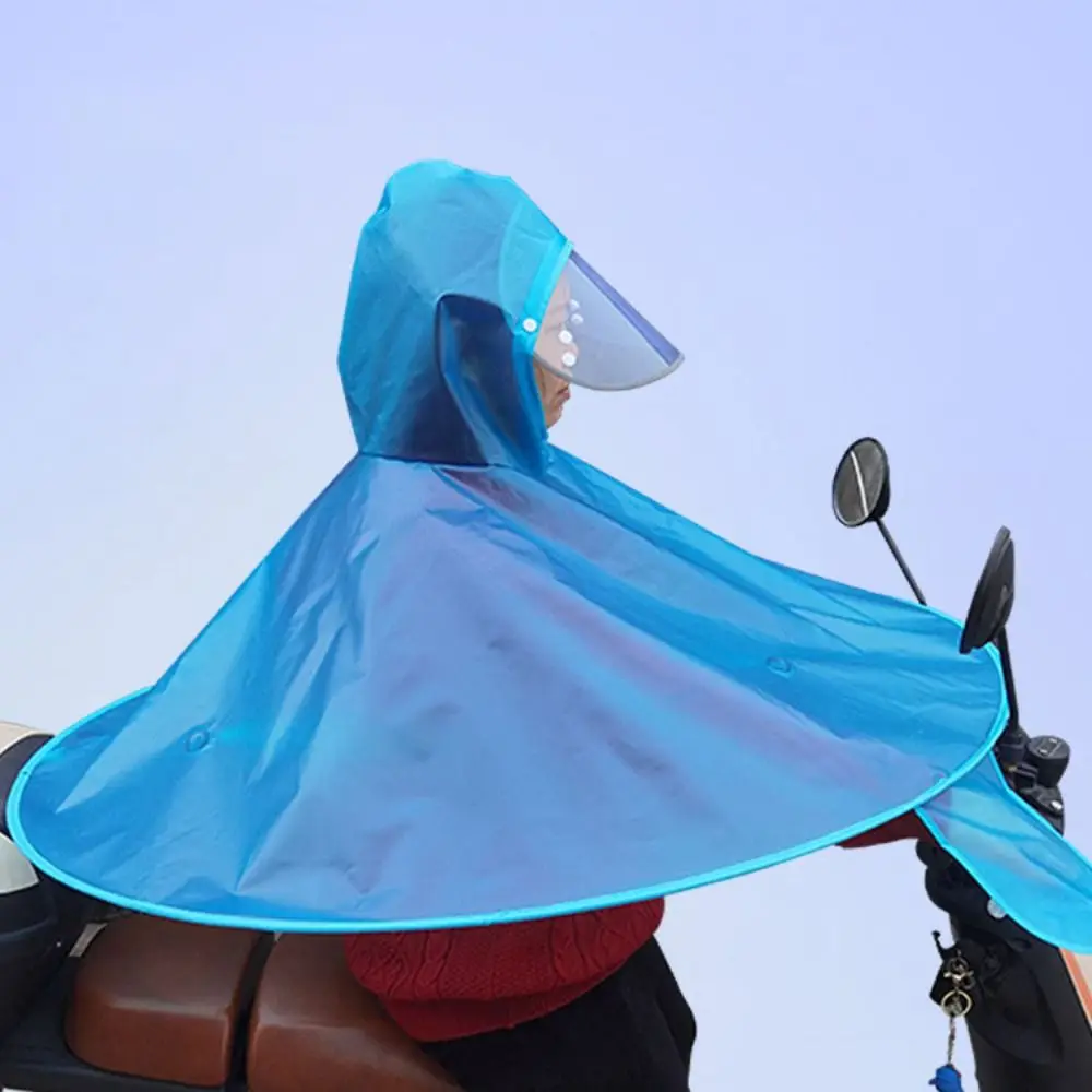 Women Impermeable Electric Cycling Raincoats Single-person UFO Poncho Waterproof Outdoor Rain Cover Thickened Hooded Raincoat