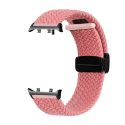 Magnetic Buckle Braided Nylon Strap - Replaceable Breathable Bracelet Wristband for Huawei Watch D2 (Pink)