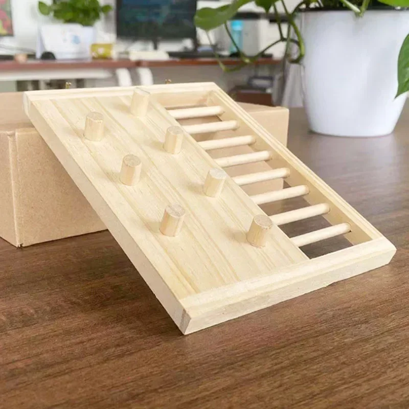 Natural Wooden Hamster Climbing Toy Hamster Ladder Small Pet Toy Squirrel Guinea Pig Pet Rat Toys