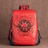 Fashionable Backpack, Retro leather Women's Backpack, New Handmade Embossed Retro Bag, Chinese Style Women's Backpack 5