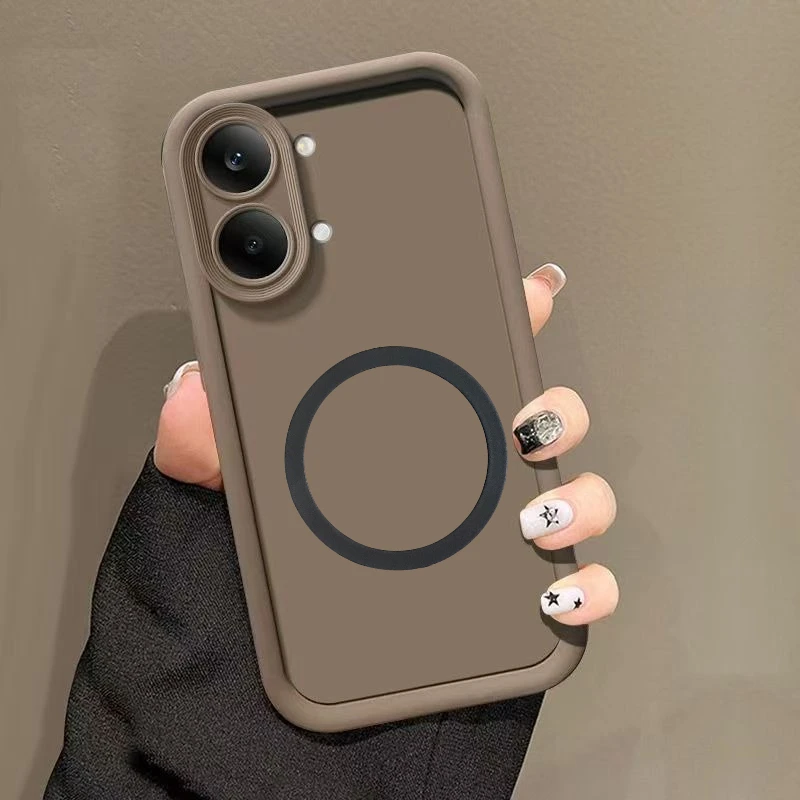 Premium Silicone Phone Case with Magnetic Charging and Shock Absorption