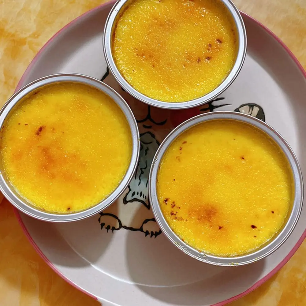 10PCS Reusable Aluminum Foil Tin Cup Pudding Cake Mold Air Fryer Tinfoil Box Small Baking Tray Tinfoil Cups