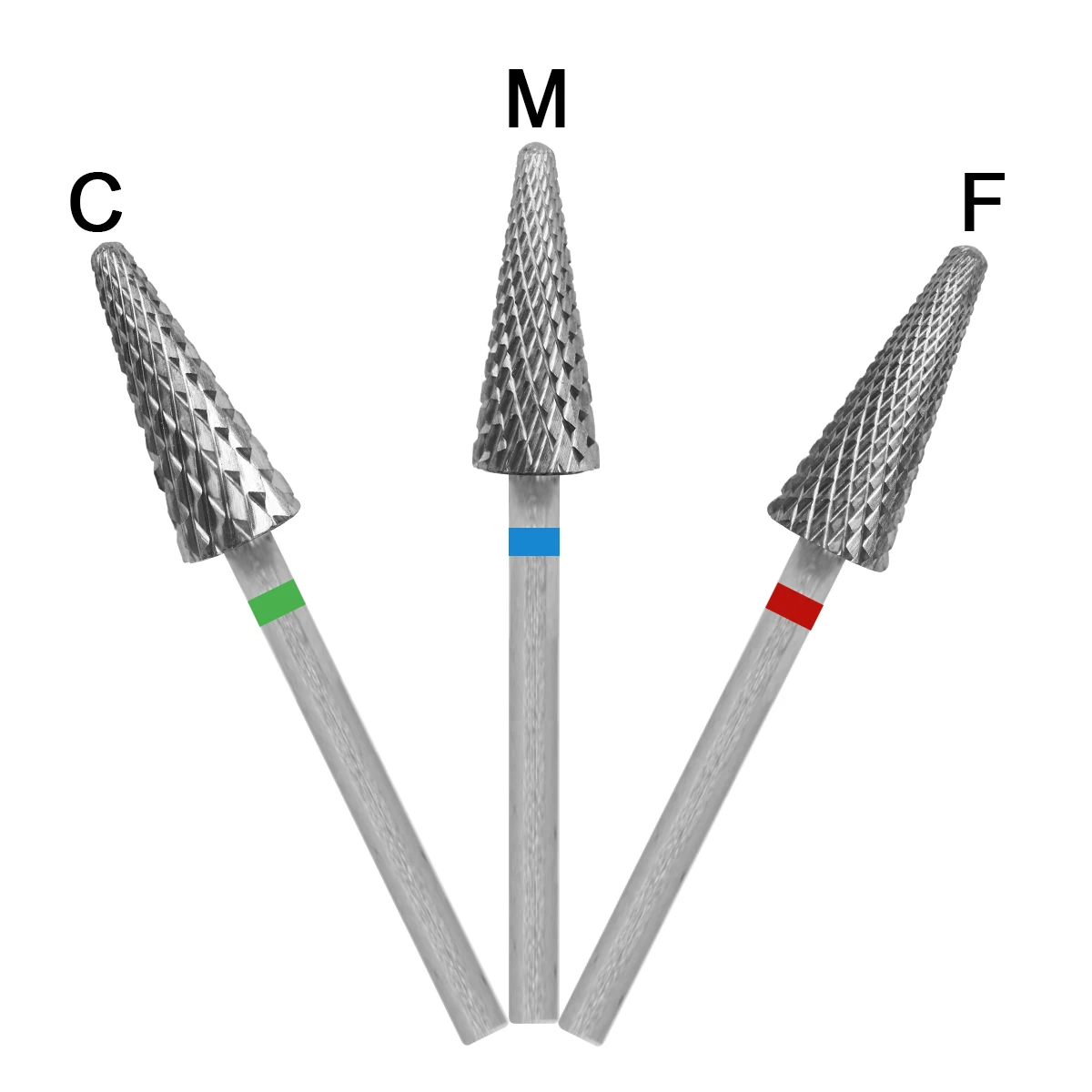 ECO Economy Carbide 6*15mm nail drill bit cuticle clean Maincure Pedicure Cone Shape Milling Cutter Manicure Rotary Burr 4