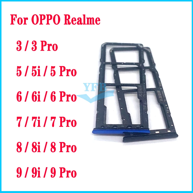 For Oppo Realme 3 5 6 7 8 9 5i 6i 7i 8i 9i Pro Sim Card Holder Slot Micro SD Tray Replacement Adapters phone sim tray holder,sim card tool