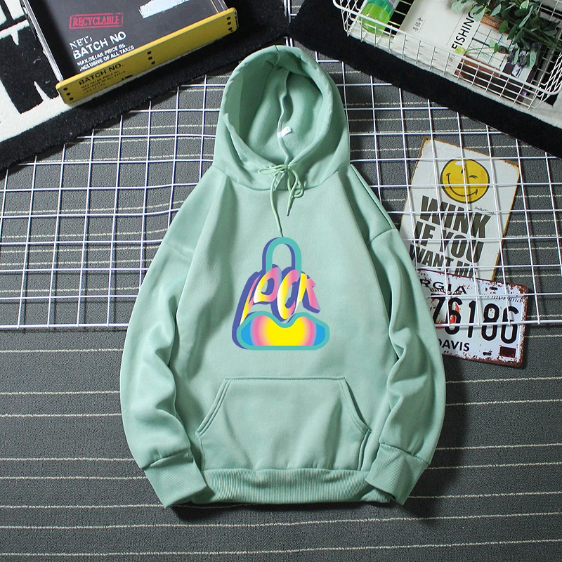 

Y2K Men's Women's Hoodies Fashion Harajuku Sweatshirts Hoodies Cartoon Lock Print Sweatshirts Streetwear Tops