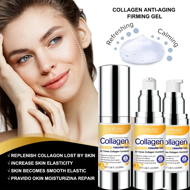 

Collagen Gel Facial Serum Anti Aging Skin Care Moisturizer Skin Smooth Plumping Face Mask Reduces Wrinkles,Dry Skin,& Fine Lines