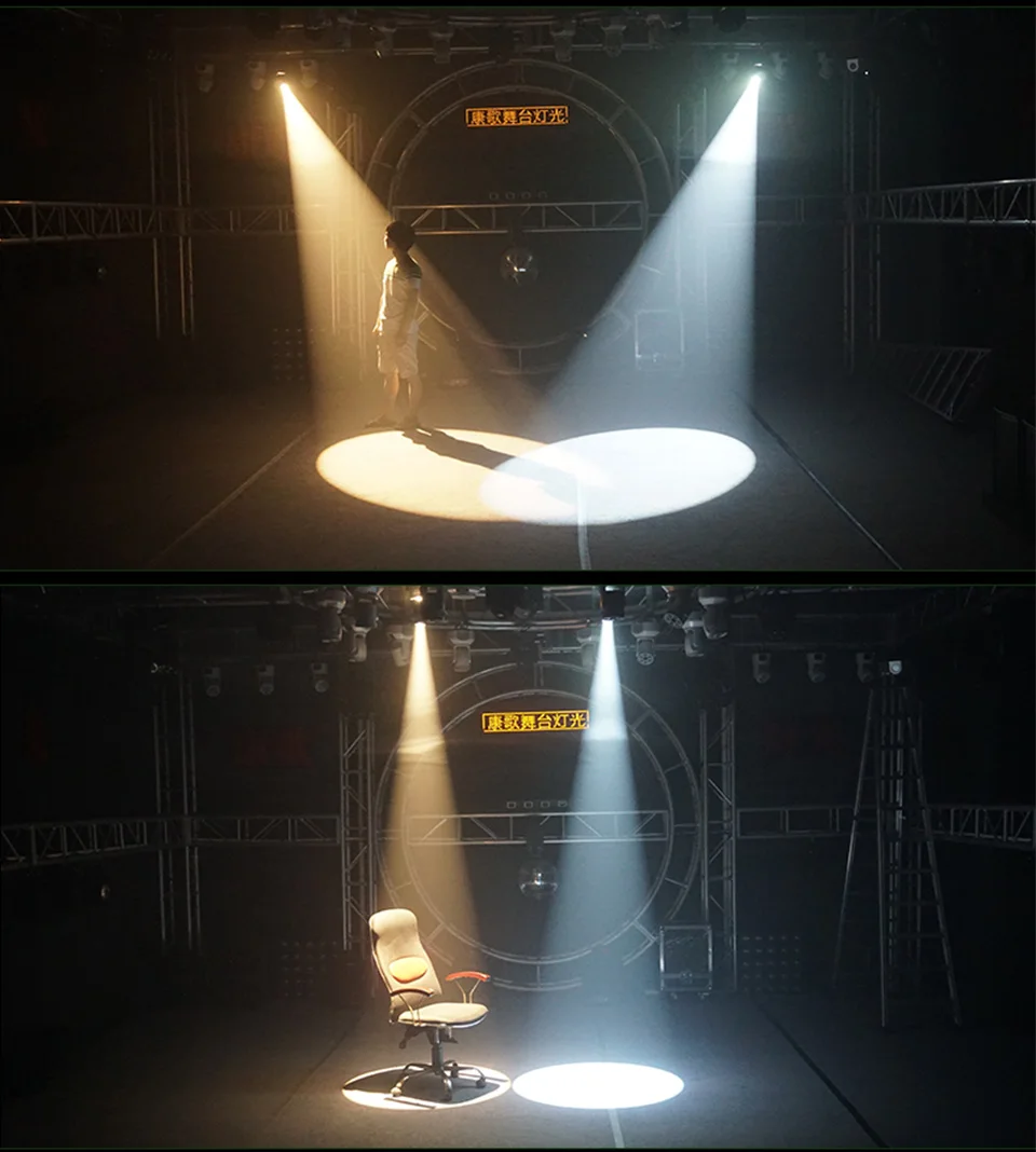 60W LED Imaging Light Stage Follow Profile Spotlight Zoom Warm Light DMX512 90W