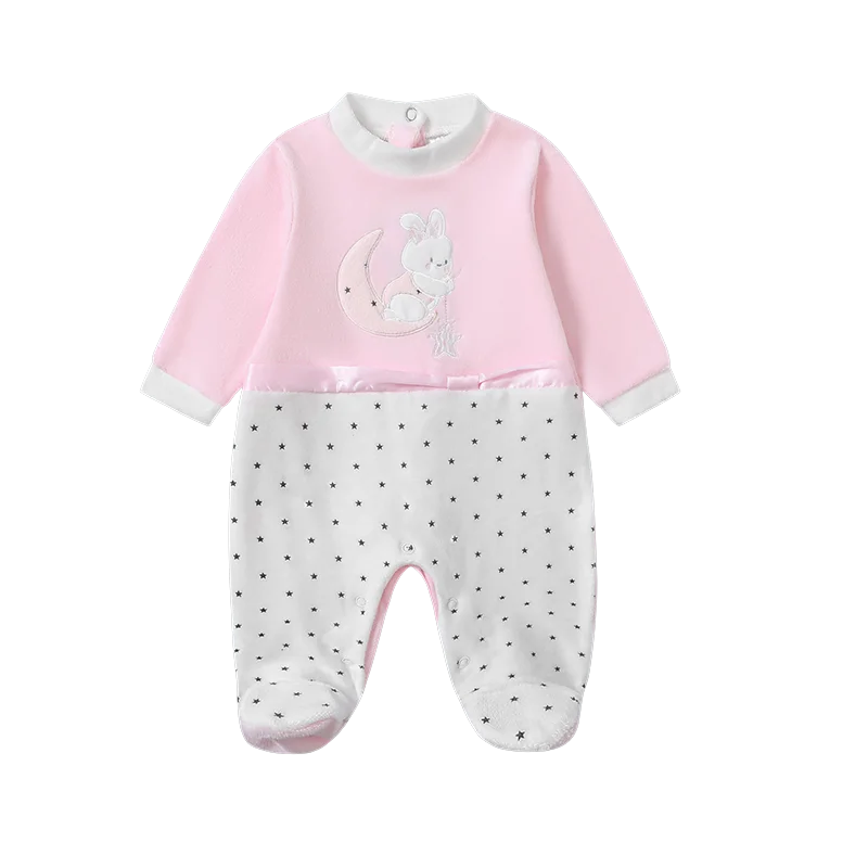 Autumn New High Quality Velvet New Born Baby Romper Girl Casual Lovable Footies Jumpsuit Rompers Baby Girl Clothing 0-12m