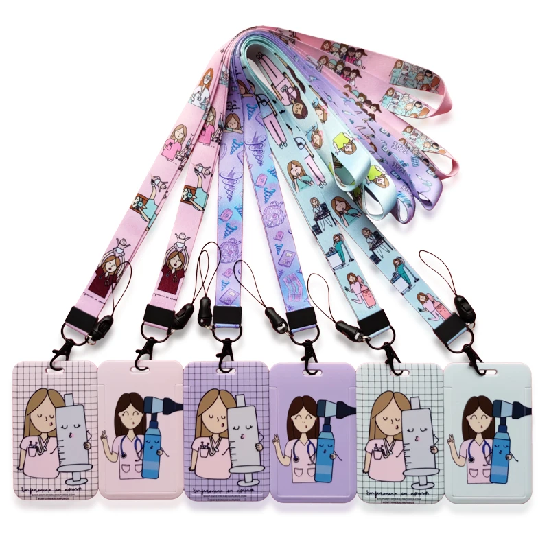 Doctor Nurse Women's Lanyards ID Card Holder Hospital Badge Holders