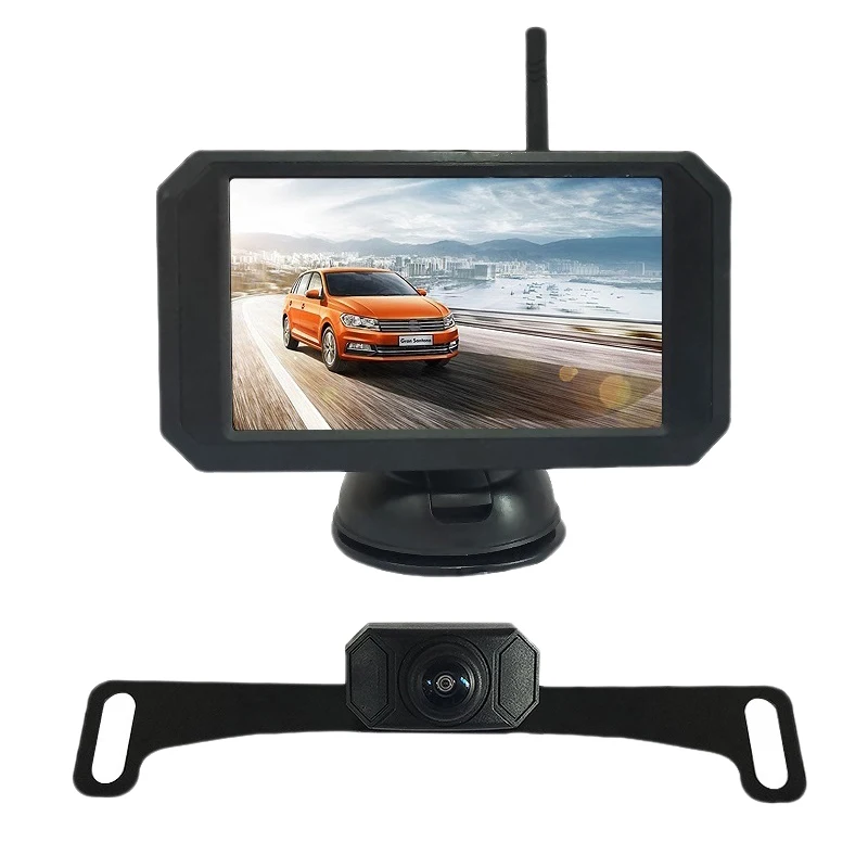 

5-дюймовый автомобильный беспроводной монитор с ЖК-экраном и водонепроницаемой камерой ночного видения заднего вида WX5311D