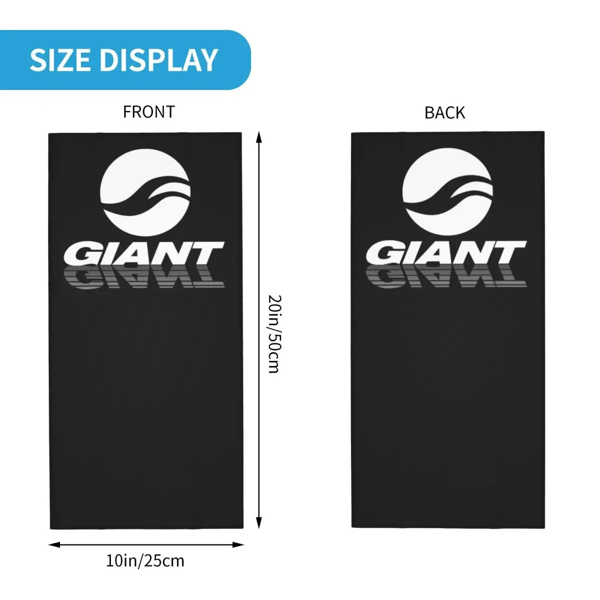 Giant Bike Bandana Neck Cover Printed Wrap Scarf Warm Headwear Hiking Fishing Unisex Adult Windproof 2