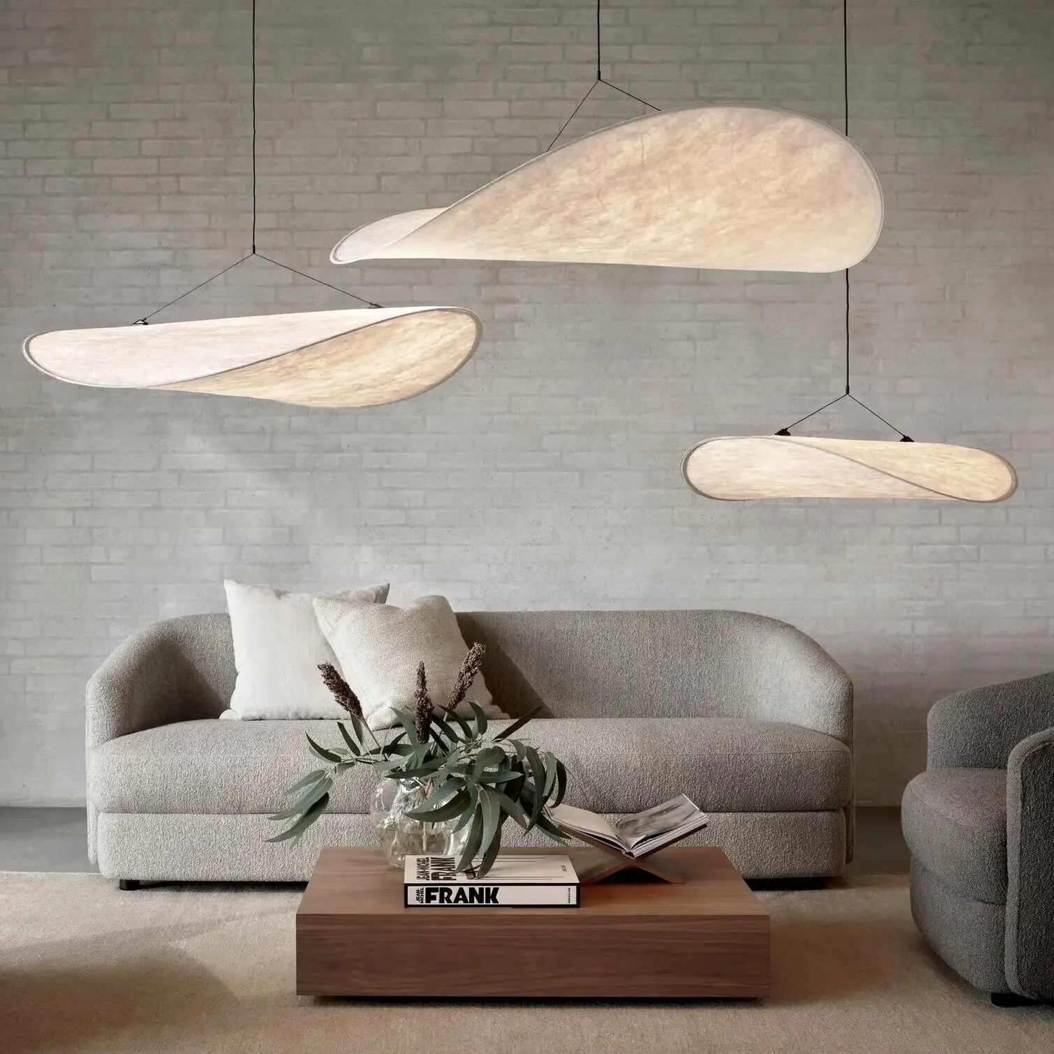 

Modern LED Pendant Lamp Nordic Silk Hanging Chandelier for Living Dining Table Room Home-applicant Decor Silk Fabric Tense Light