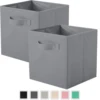 2pcs Collapsible Fabric Storage Cubes Organizer with Handles Cube Storage Baskets For Organizing 1