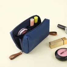 Waterproof Simple Solid Color Cosmetic Bag for Women 2021 New Makeup Bag Pouch Toiletry Bag Make Up Case Hot Purses Dropshipping