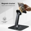 Black Magnetic Metal Stand 360° Rotatable Holder for Portable Monitor, iPad & iPhone Displays,  Stable 3KG Bracket 2