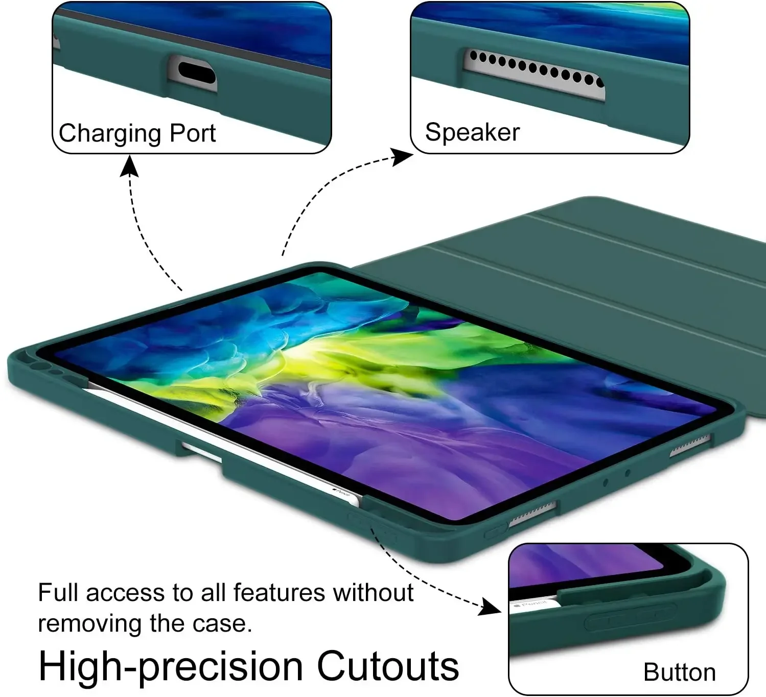 Capa de Lápis de Carregamento Estojo Ímã para Ipad Pro 11 2023 m2 2023 2023 ar 2023 10 109 - Imagem 4
