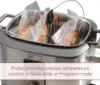Gourmet Programmable 6-in-1 Multi Cooker with Temperature Probe, 7 qrt, Slow Cook, Rice, Sauté, Sear, Sous Vide, Stainless Steel 3