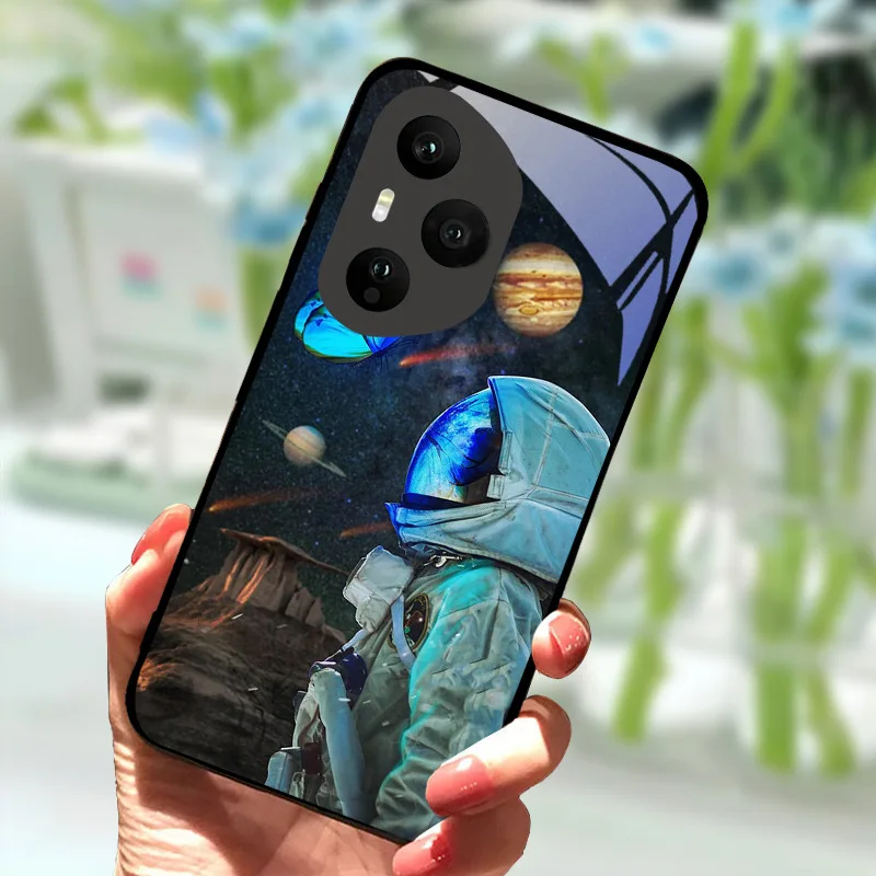 Luxurious Tempered Glass Anti-Fall Shockproof Phone Case - Premium Back Cover