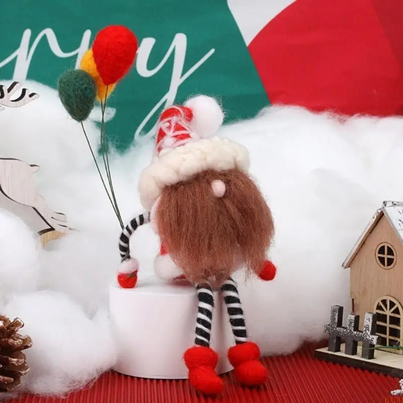6XDD Needle Felting Kits Gnomes Felting Needle Set with Felt Tool Handmade Starter Kits for Woman Girls