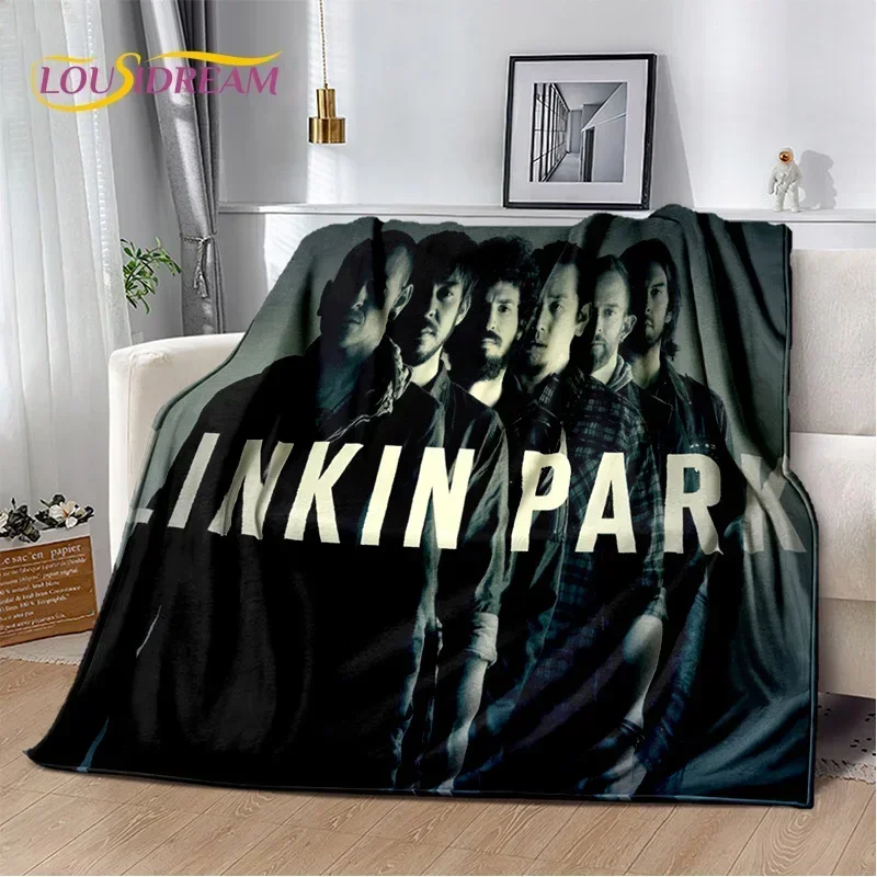 Retro Rock Band 3D L-Linkin Park Soft Flannel Blanket for Beds Bedroom Sofa Picnic,Throw Blanket for Cover Outdoors Leisure Gift 5