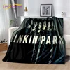 Retro Rock Band 3D L-Linkin Park Soft Flannel Blanket for Beds Bedroom Sofa Picnic,Throw Blanket for Cover Outdoors Leisure Gift 5