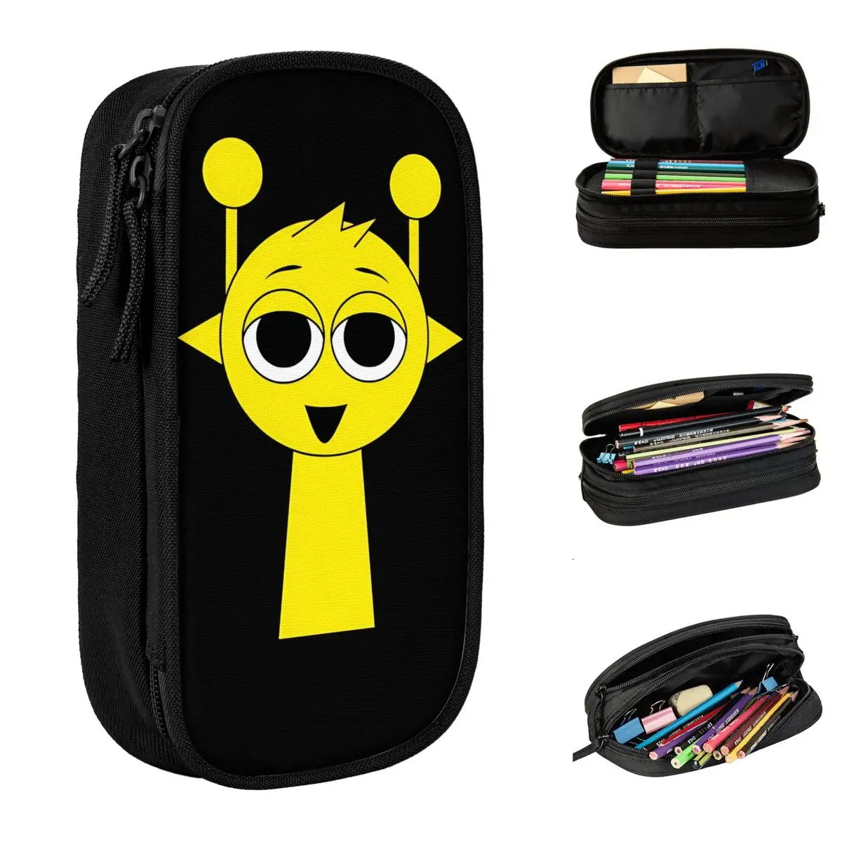 Simon Sprunki Pencil Case Pencilcases Pen Holder for Girls Boys Large Storage Bags School Supplies Zipper Stationery