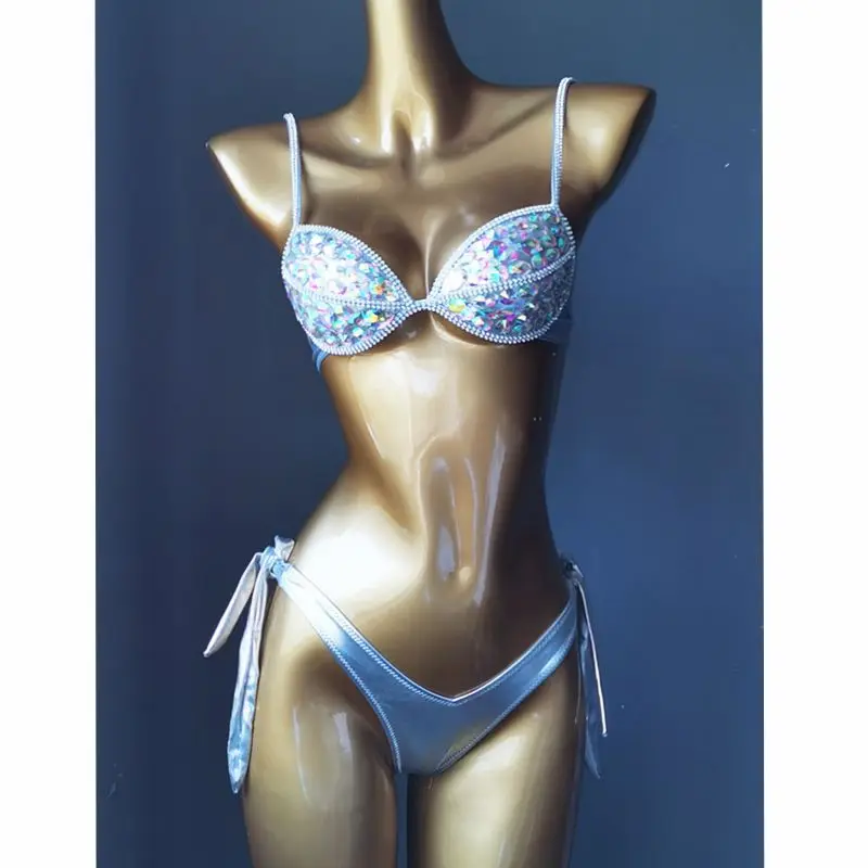 

Women's Diamond Swimsuit High Waist Bikini Nightclub Suit European and American Style Bikini
