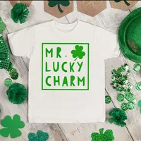 Mr Lucky Charm Print Kids T-shirt Children St. Patricks Day Shirt Boy Girl Clothes St. Patricks Day Toddler Outfits Shirts Gift 1