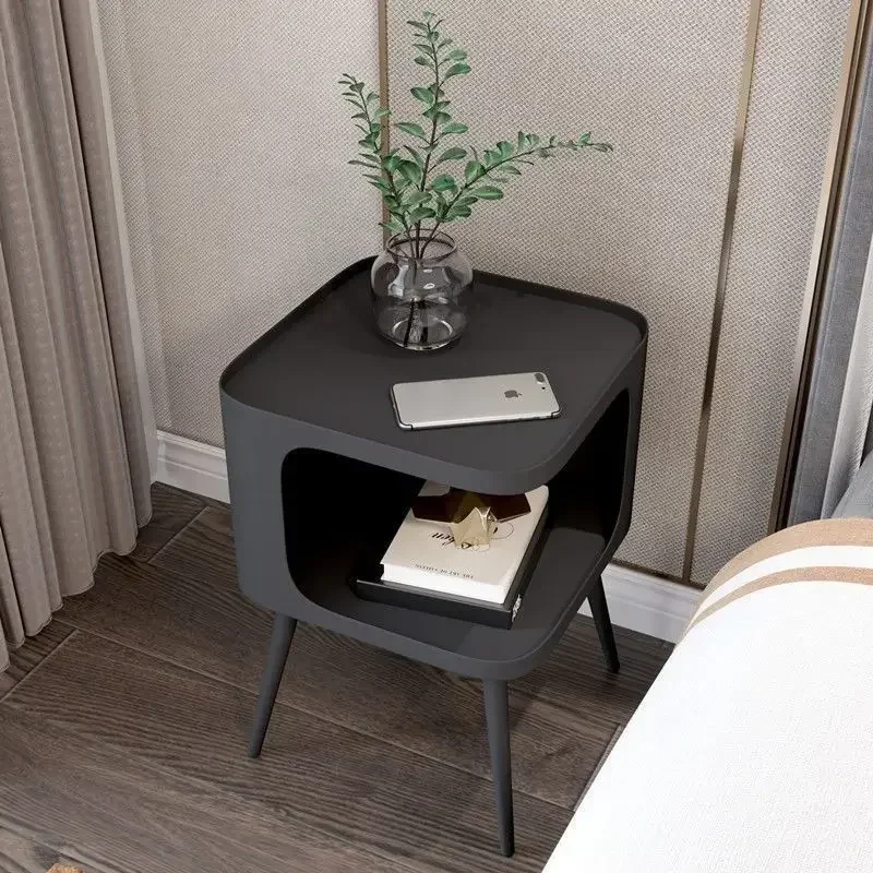 Iron Bedside Table Living Room Sofa Side Table Coffee Tables Bedroom Storage Bedside Retro Iron Indoor Furniture
