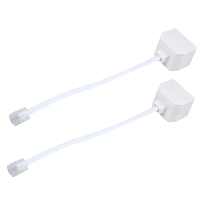 

2X 6P2C RJ11 штекер-гнездо двухсторонний телефонный разветвитель конвертер Кабель