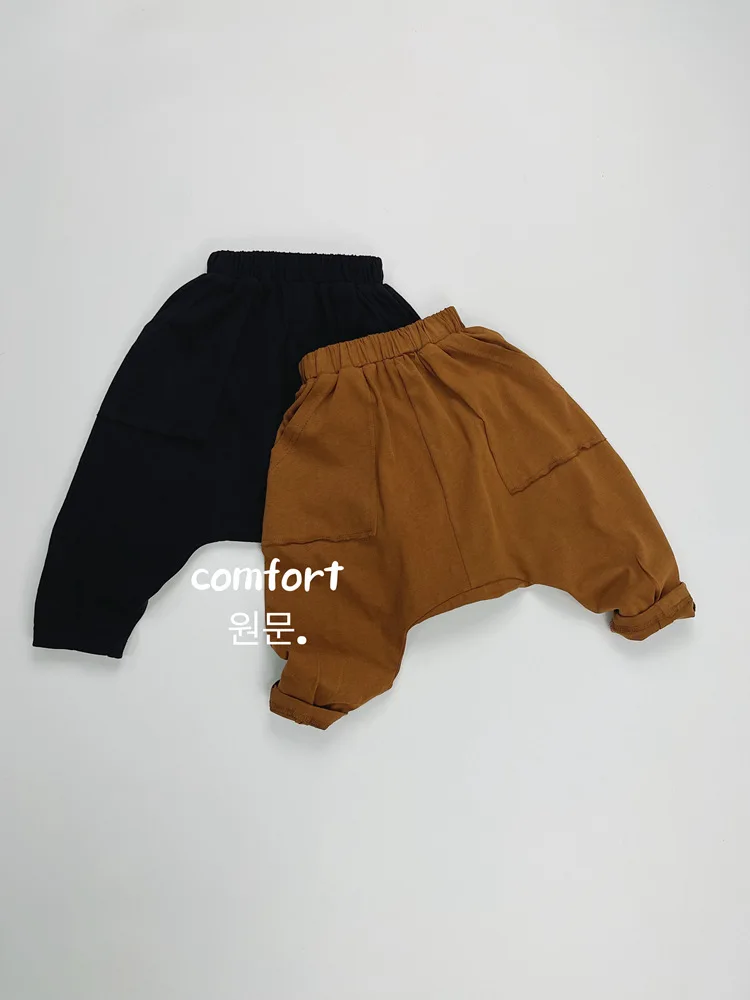 

Summer New Children Casual Pp Pants Solid Toddler Loose Harem Pants Baby Cotton Pants Kids Boys Girls Fashion Versatile Trousers