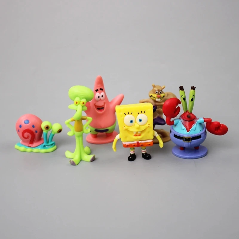 Bob Esponja Anime Acrílico Bonecas para Crianças, Fish Tank Ornaments,  Modelos de Personagem, Decoração De Bolo, Enfeites De Carro, Brinquedo  Pingente, Presente, 20pcs - AliExpress