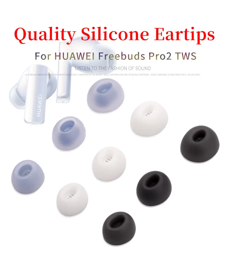 Silicone Ear Tips for Freebuds Pro2 Eartips Freebuds Pro 3 Ture Wireless Earbuds Tips Anti-Slip Dust Filter TWS Earplug