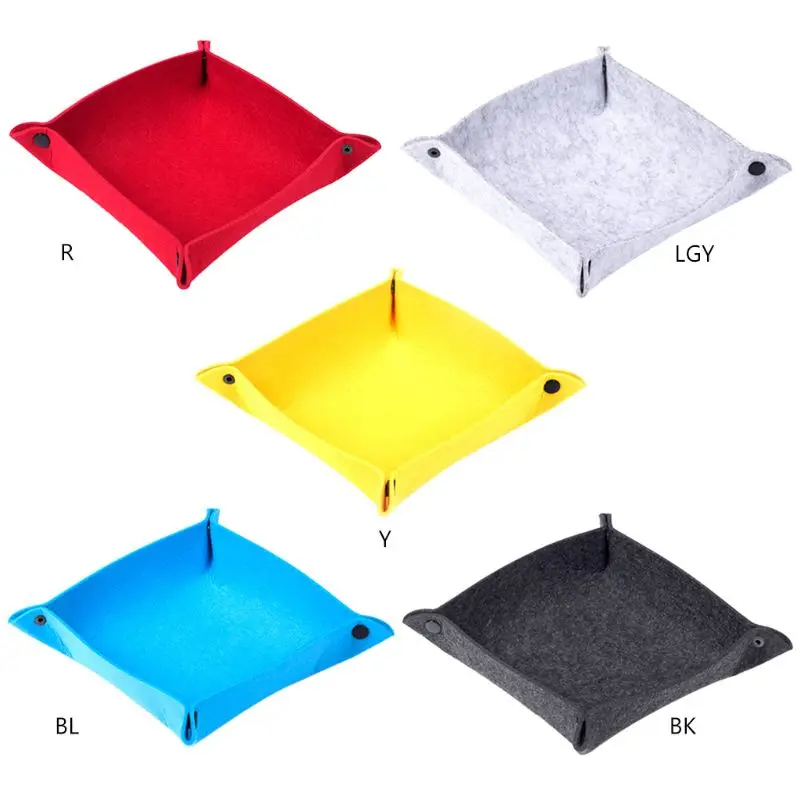 

Square Storage Box Foldable Felt Tray Board Game Desktop Sundries Bins 667A