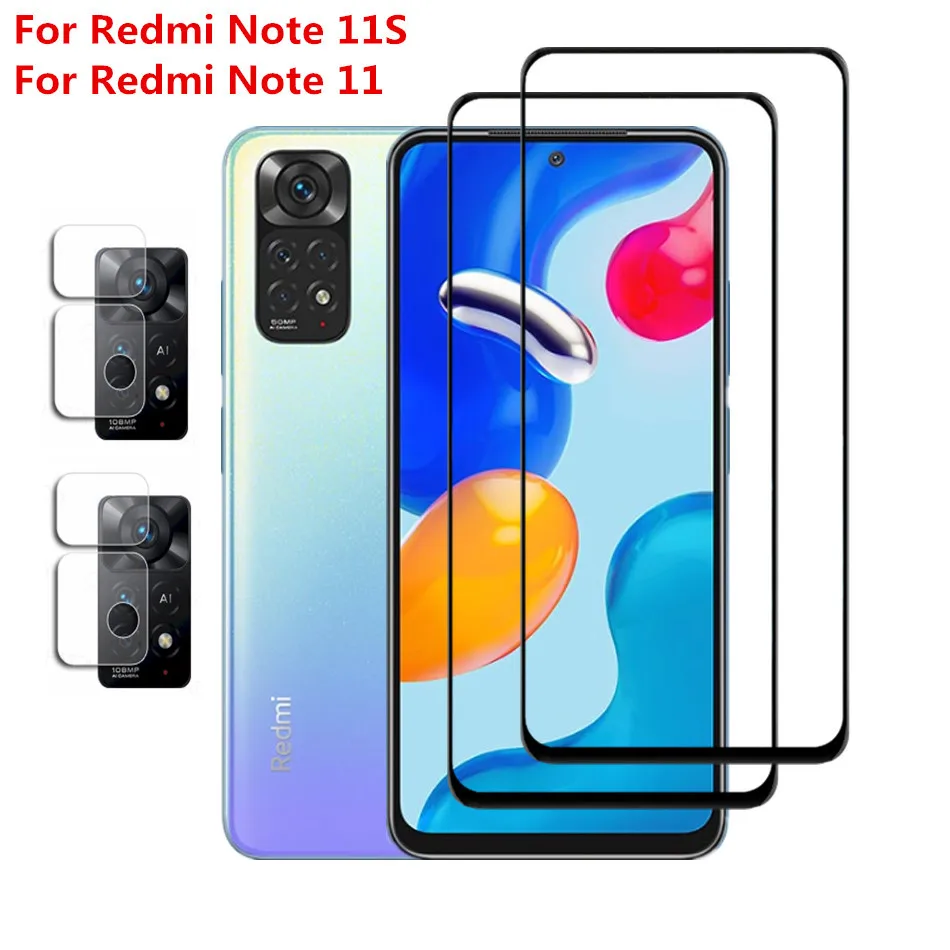 Закаленное стекло 9D для экрана Redmi Note 11 S Защитная передняя пленка мягкая