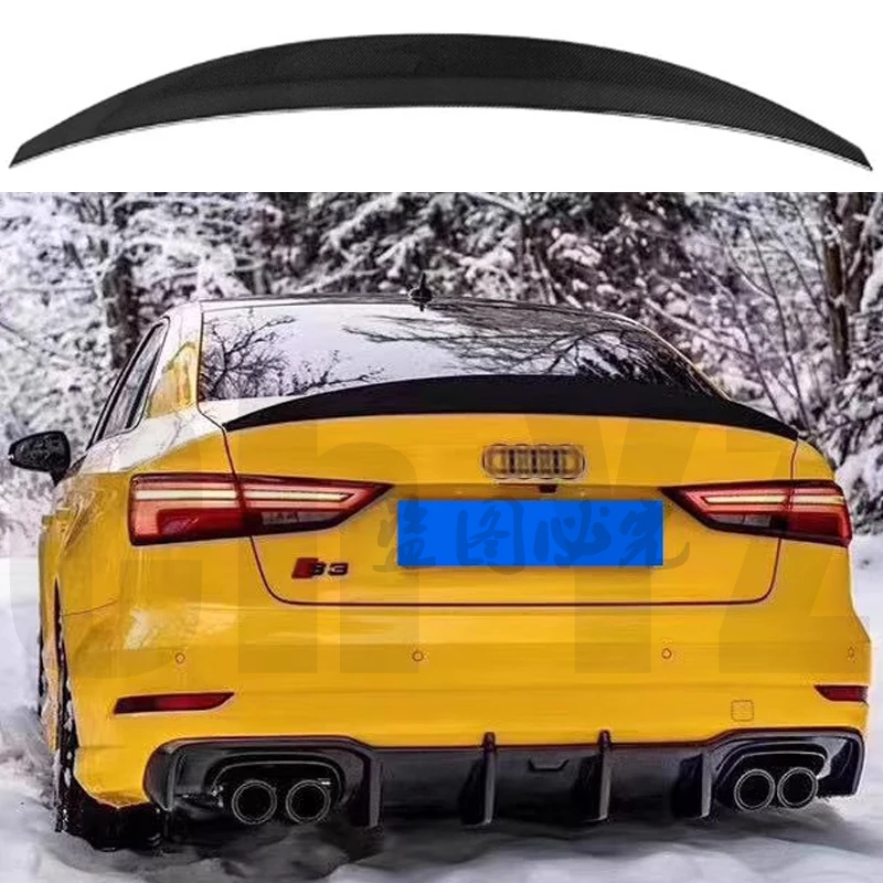 Car-Spoiler-For-Audi-A3-S3-RS3-Limousine-HK-Style-Real-Carbon-Fiber ...