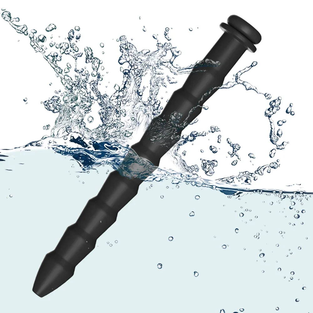 5 Sizes Curved Urethral Sound Penis Insert Stimulation Dilator Chastity Catheter Hollow Penis Plug With Stopper Sex Toys For Men