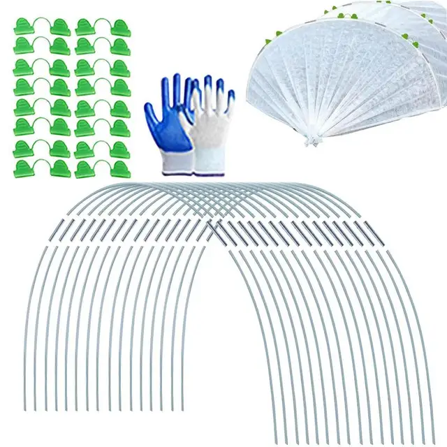 Új Kerti Növényi Karika Palánták Íves Fészer Tartókonzol Üvegházhatású Beállított Üveg Tartós Fagyvédelem A Teraszok Zöldségkertéhez - Image 4