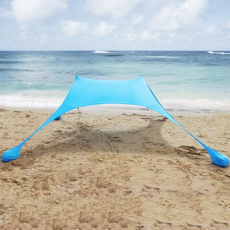 

Wholesale Beach Tent with sandbag Anchors Portable Canopy Sun Shelter 100% Lycra SunShelter with UV Protection Sunshade