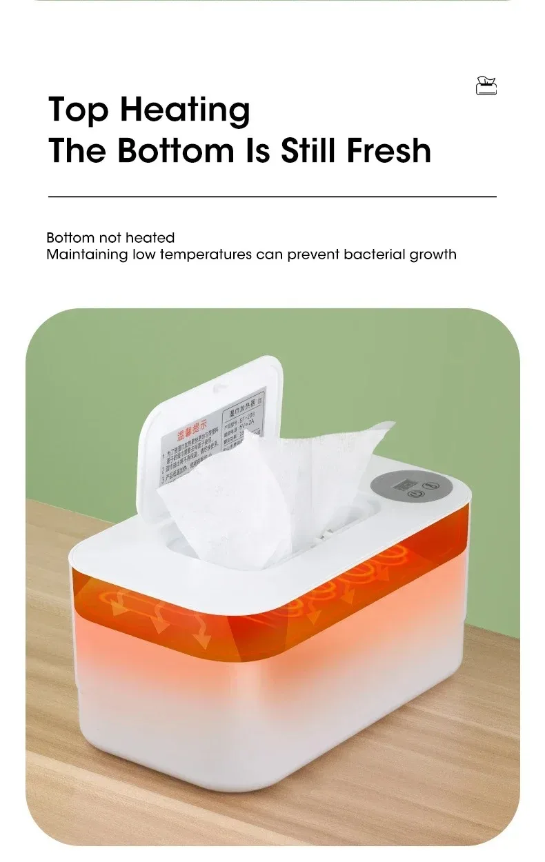 Description Picture 6 of itemWet Wipe Heater For Baby Warmer with LED Display Wet Towel Dispenser Portable USB Baby Wipe Warmer Napkin Heating Box Home/Car