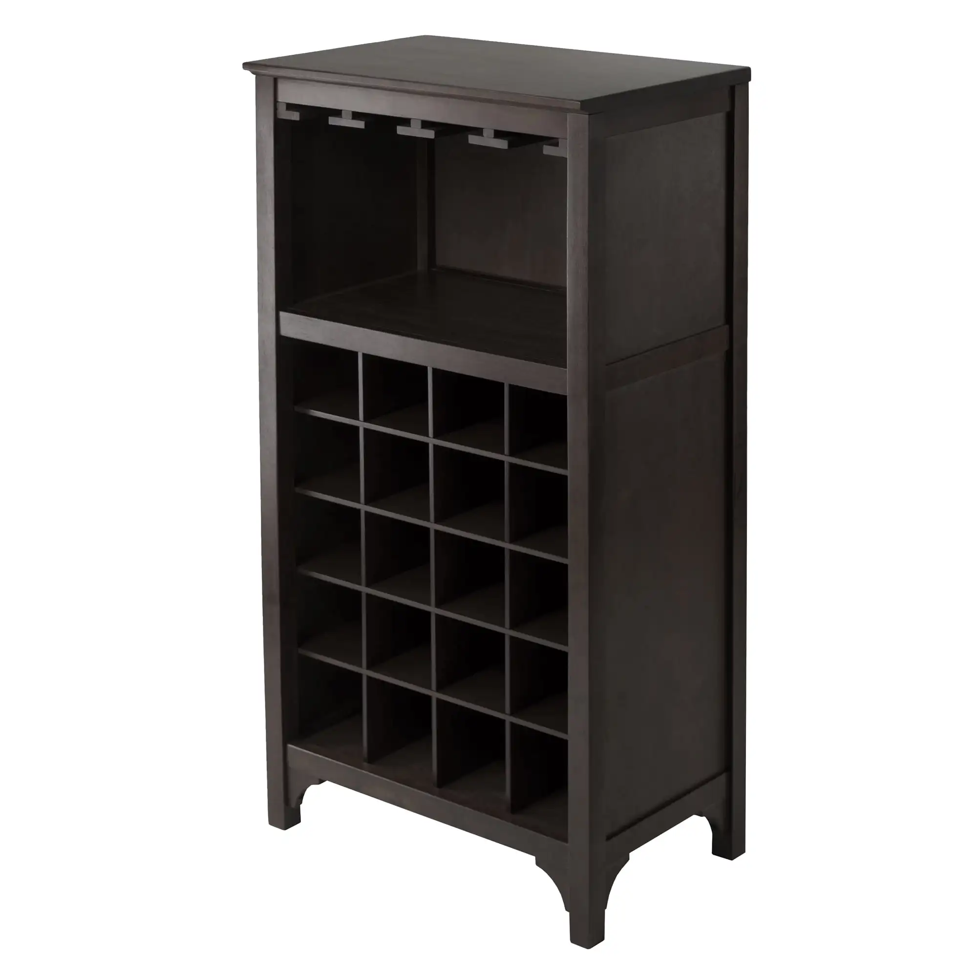 

Winsome Wood Ancona Modular 20- Bottle Wine Cabinet, Espresso Finish