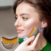 Lymphatic Drainage Facial Sculpting Brush for Eye & Neck Care Rejuvenating Gua Sha Facial Tool for Lymphatic Contouring 3