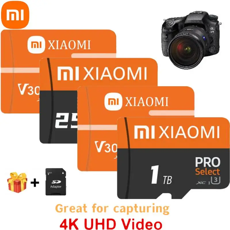 Xiaomi Scheda Sd Originale 2Tb 128Gb 256Gb 512Gb Scheda Di Memoria Sd Scheda Video Ad Alta Velocità Class10 A2 Scheda Di Memoria Per Telefono