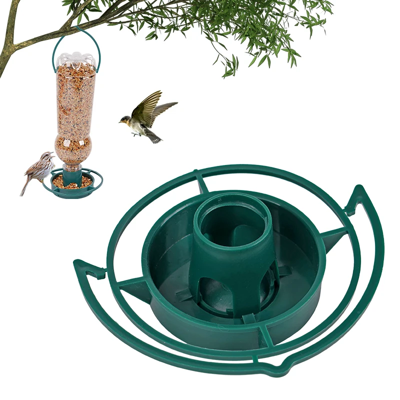 Recycle Empty Soda Bottle Top Bird Feeder Automatical Feeding Outdoor Hanging Feeding Tray 5pcs